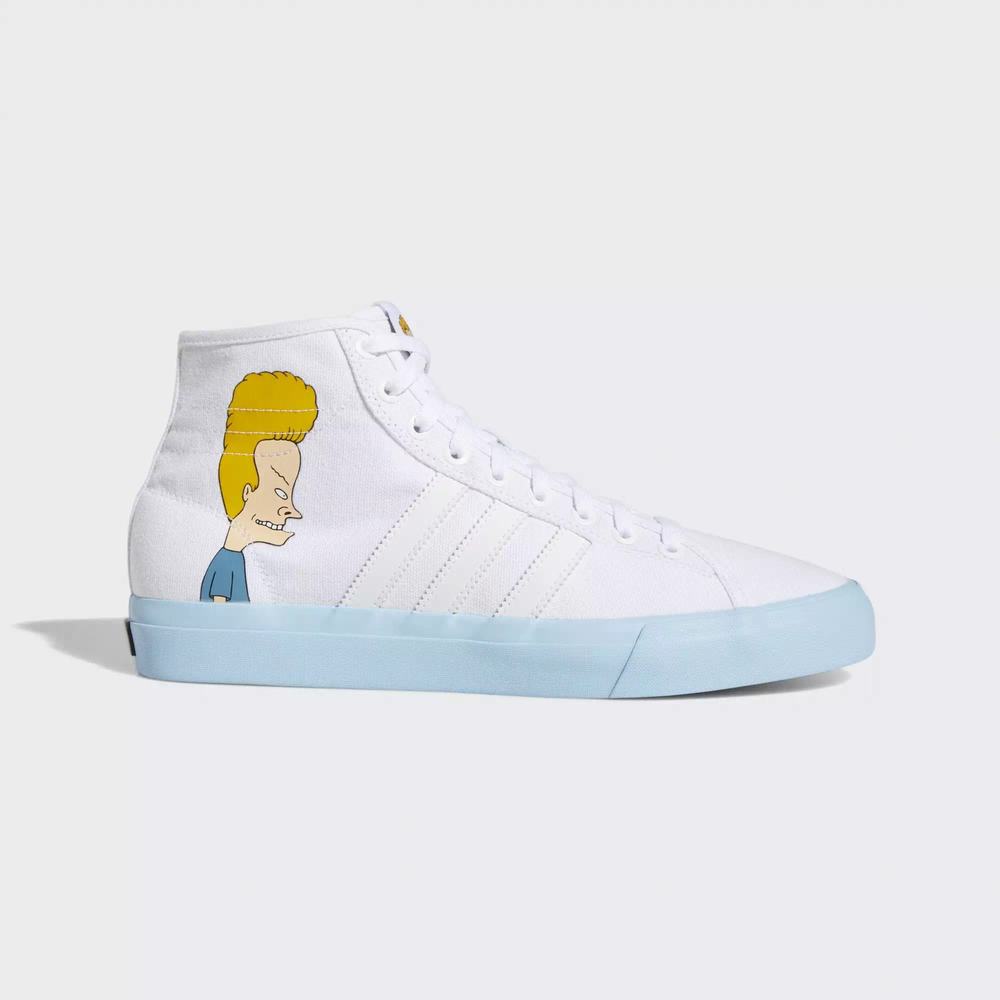 Adidas Matchcourt High Remix Beavis & Butthead Tenis Para Skate Blancos Para Hombre (MX-23714)